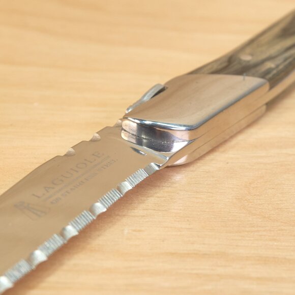 Laguiole by Trudeau Steak Knife Set / 7-Piece / Pakka Wood Handles - Picture 10 of 11